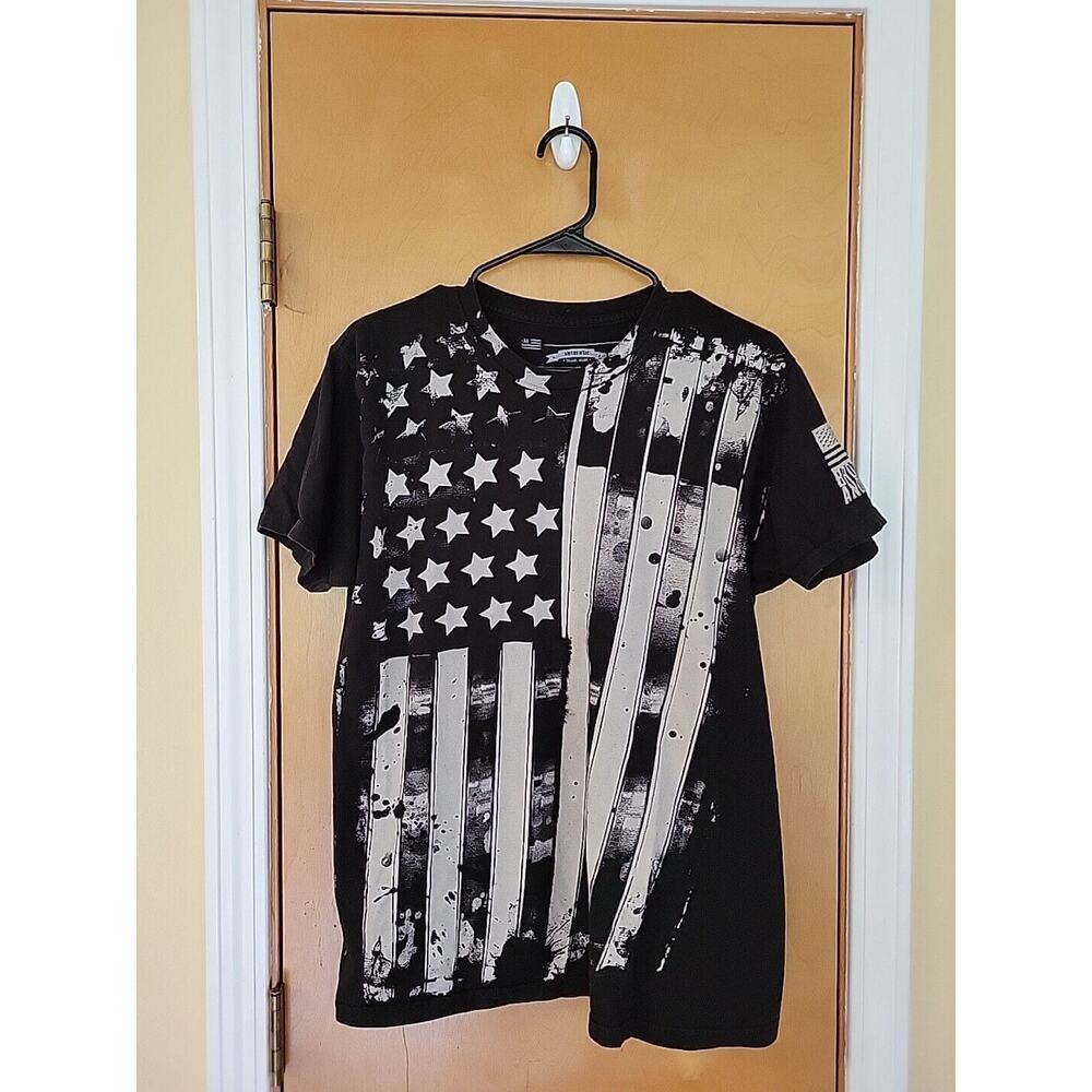 BROTHERS & ARMS Men's Size Medium Black Graphic T-Shirt Guns Streetwear